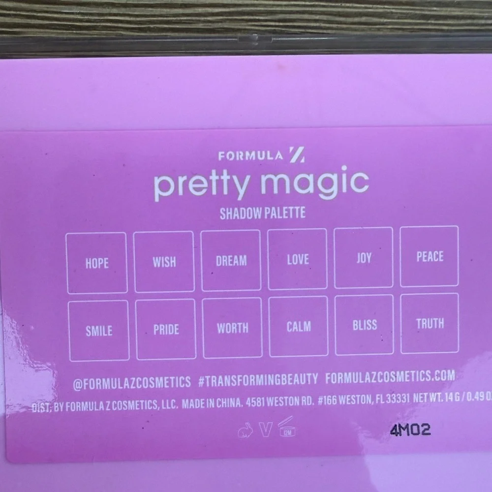 Formula Z “Pretty Magic” Shadow Palette